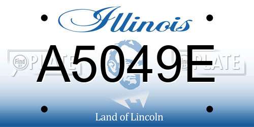 A5049E Illinois License Plate