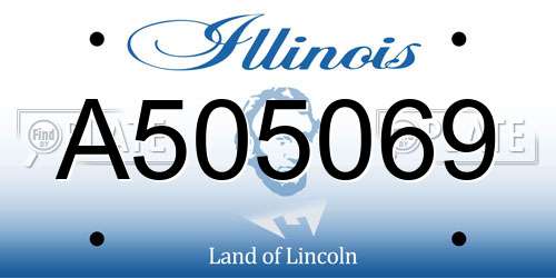 A505069 Illinois License Plate