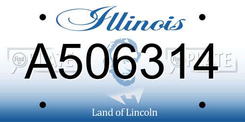 A506314 Illinois License Plate