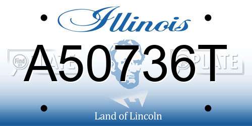 A50736T Illinois License Plate