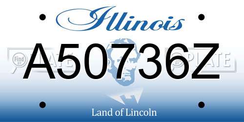 A50736Z Illinois License Plate
