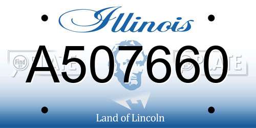 A507660 Illinois License Plate