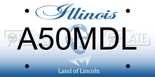 A50MDL Illinois License Plate