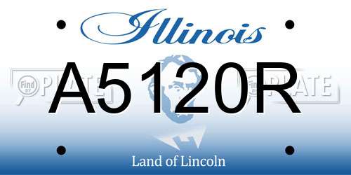 A5120R Illinois License Plate