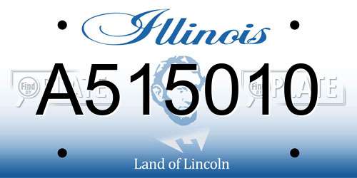 A515010 Illinois License Plate