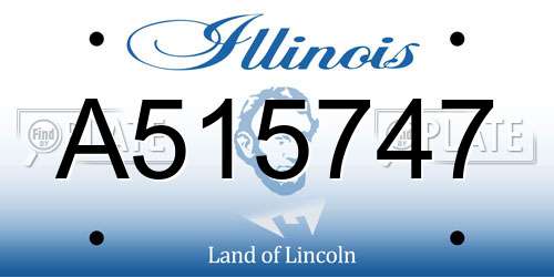 A515747 Illinois License Plate