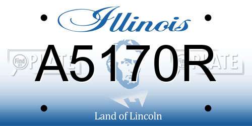 A5170R Illinois License Plate