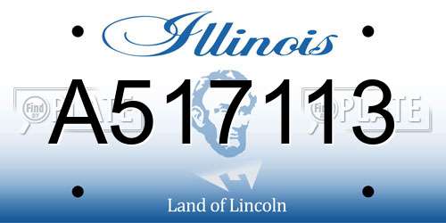 A517113 Illinois License Plate