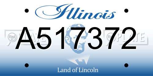 A517372 Illinois License Plate