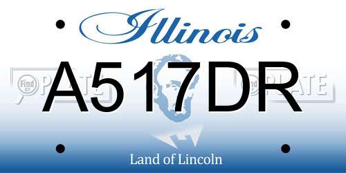 A517DR Illinois License Plate