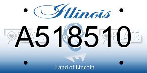 A518510 Illinois License Plate