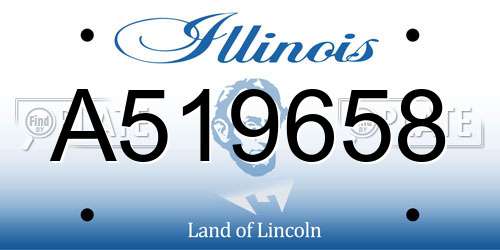 A519658 Illinois License Plate