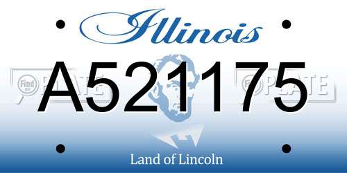 A521175 Illinois License Plate