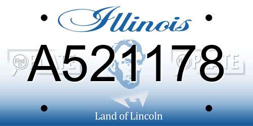 A521178 Illinois License Plate