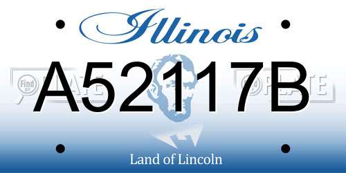 A52117B Illinois License Plate