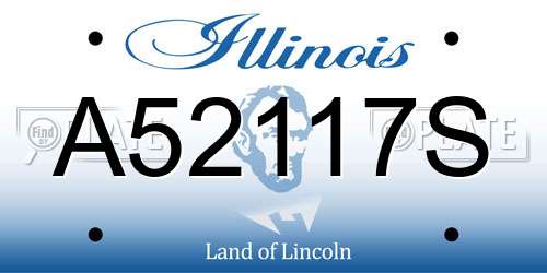 A52117S Illinois License Plate