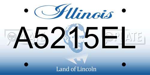A5215EL Illinois License Plate
