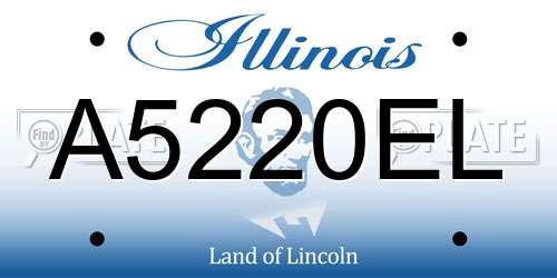 A5220EL Illinois License Plate