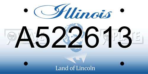 A522613 Illinois License Plate