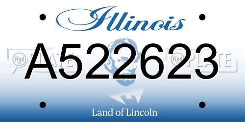 A522623 Illinois License Plate