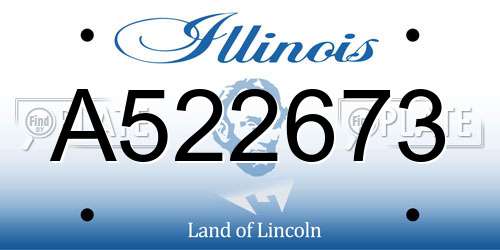 A522673 Illinois License Plate