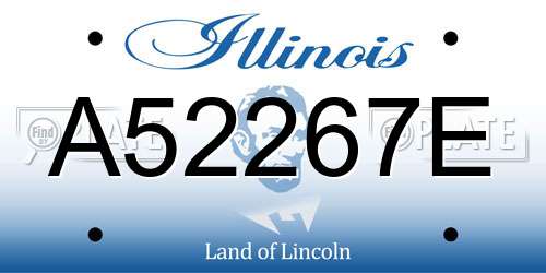A52267E Illinois License Plate