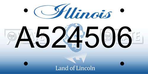A524506 Illinois License Plate