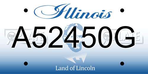 A52450G Illinois License Plate