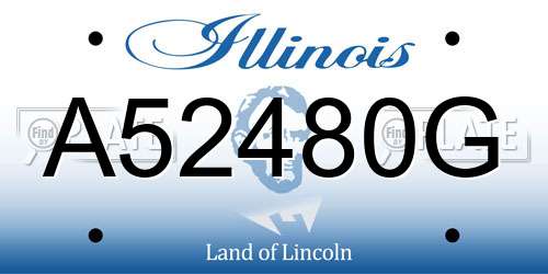 A52480G Illinois License Plate
