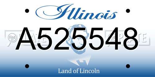 A525548 Illinois License Plate
