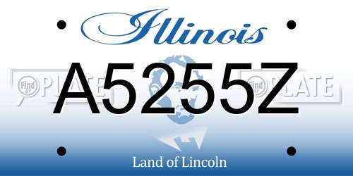A5255Z Illinois License Plate
