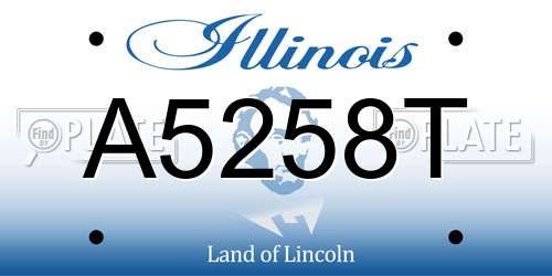 A5258T Illinois License Plate