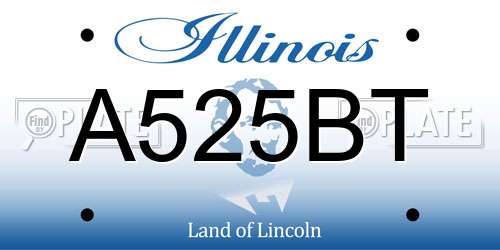 A525BT Illinois License Plate