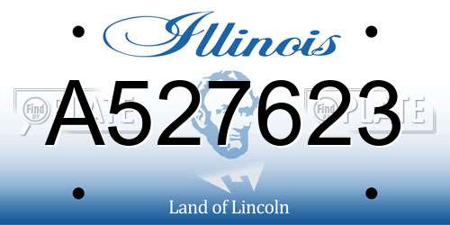 A527623 Illinois License Plate