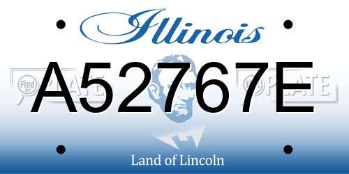 A52767E Illinois License Plate
