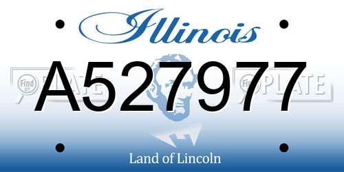 A527977 Illinois License Plate
