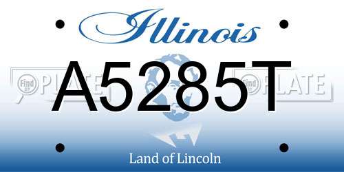 A5285T Illinois License Plate
