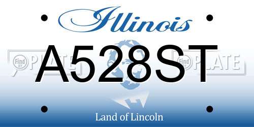 A528ST Illinois License Plate