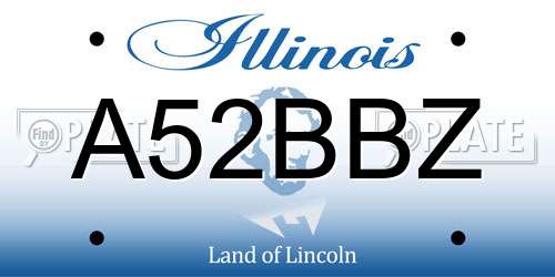 A52BBZ Illinois License Plate