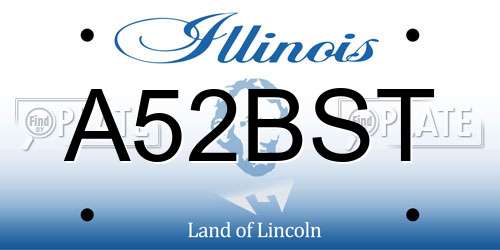 A52BST Illinois License Plate