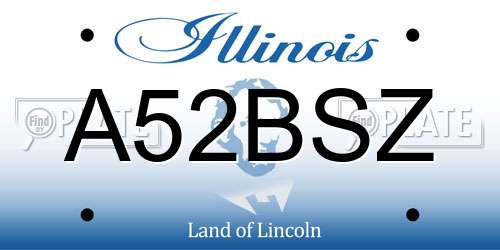 A52BSZ Illinois License Plate