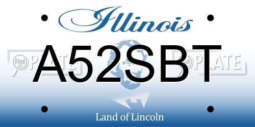 A52SBT Illinois License Plate