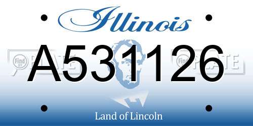 A531126 Illinois License Plate