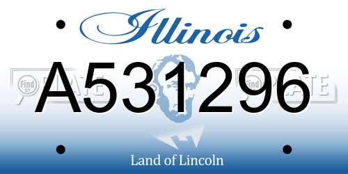 A531296 Illinois License Plate