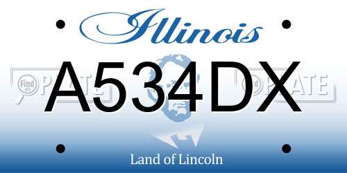 A534DX Illinois License Plate