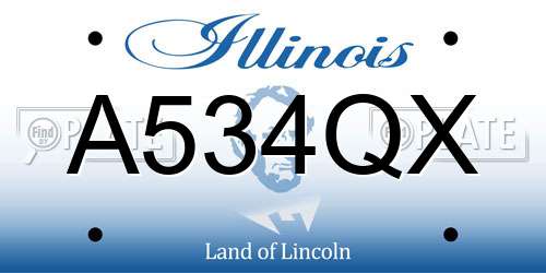 A534QX Illinois License Plate
