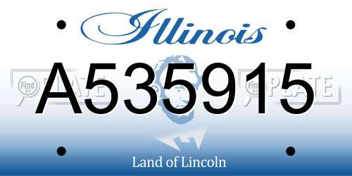 A535915 Illinois License Plate