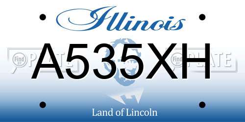A535XH Illinois License Plate