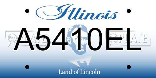 A5410EL Illinois License Plate