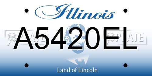 A5420EL Illinois License Plate